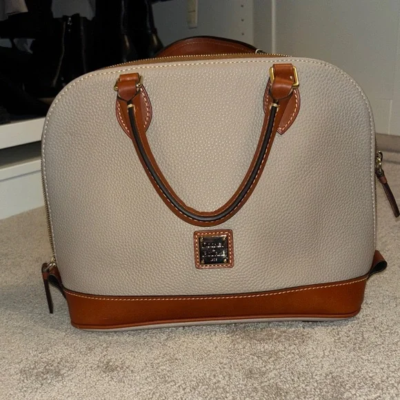 Dooney & Bourke Gray and Brown Satchel - Picture 3 of 5